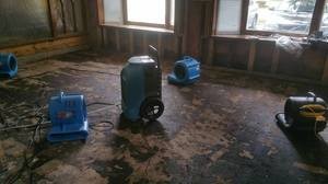 Water Damage Restoration In Progress