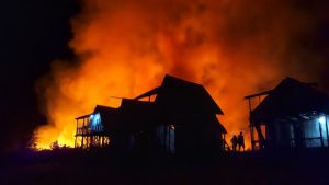 Smoke Damage Affects a Commercial Building